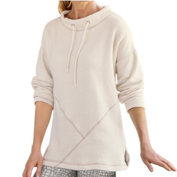 Soft Surroundings Tops - Soft Surroundings Danika‎ Pullover Tunic Ecru Neutral Boho Comfy Stretch Size LG
